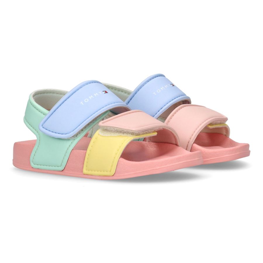 Sandali da mare doppio velcro color block da bambina Tommy Hilfiger | T1A2338101172Y913X